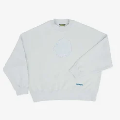 Felpa Oversize Cotone Organico | Ciniglia Blu Illusione