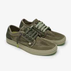 Pelle Scamosciata Heisei | Verde Torba