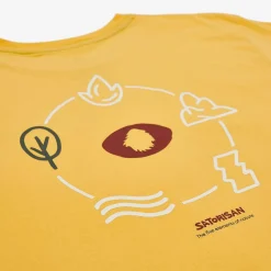 T-Shirt In Cotone Biologico Vestibilita Regolare | Giallo Primario 5 Elementi