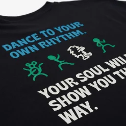 T-Shirt In Cotone Biologico Vestibilita Regolare | Nero Balla Il Tuo Ritmo