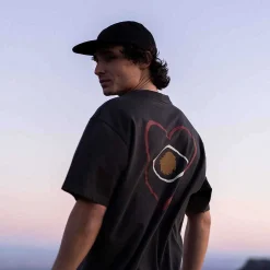 T-Shirt Oversize In Cotone Biologico | Occhio Del Cuore Di Carbone