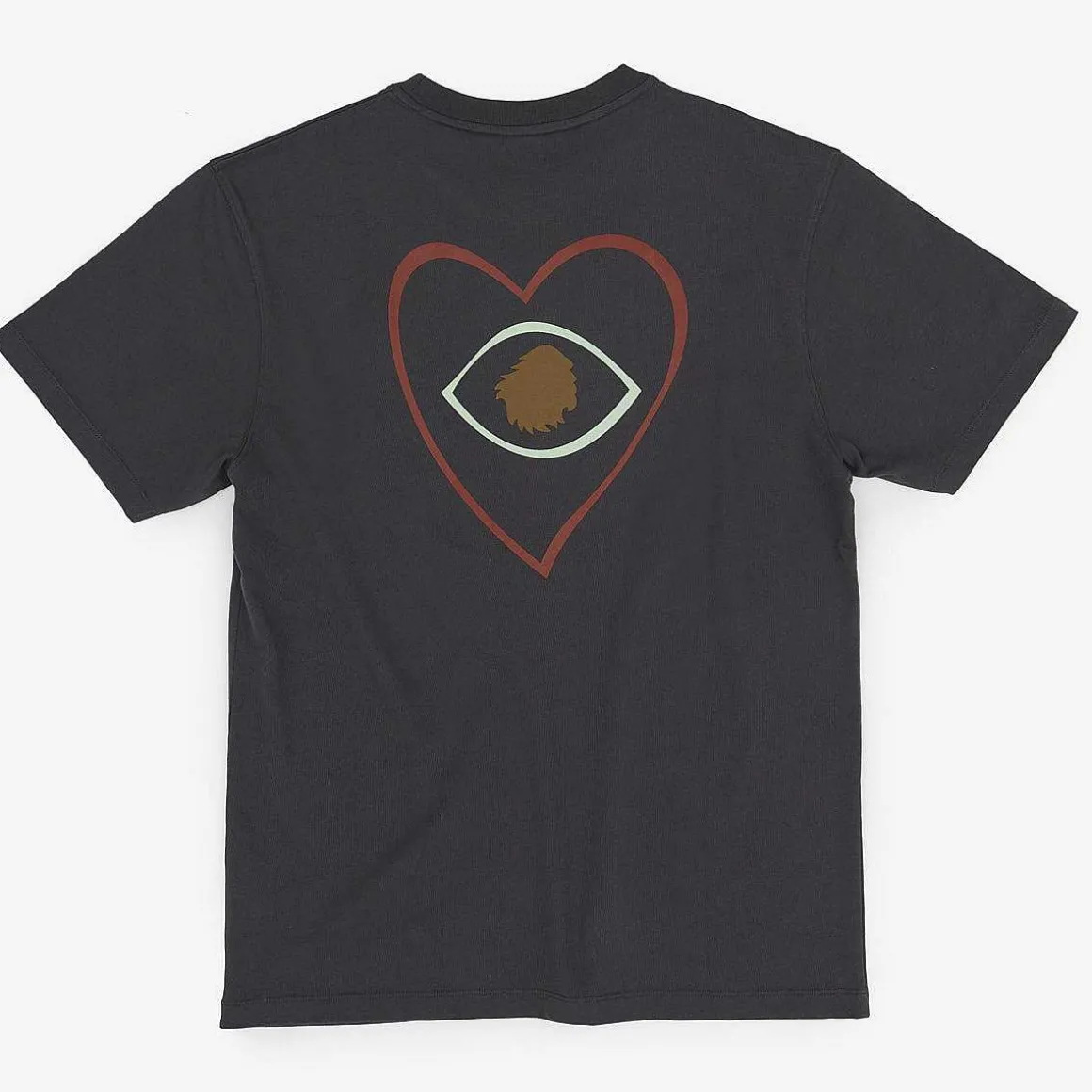 T-Shirt Oversize In Cotone Biologico | Occhio Del Cuore Di Carbone