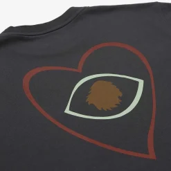 T-Shirt Oversize In Cotone Biologico | Occhio Del Cuore Di Carbone