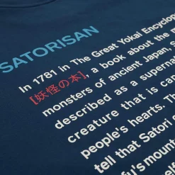 T-Shirt Oversize In Cotone Biologico | Origine Dell'Inchiostro Blu