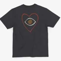 T-Shirt Oversize In Cotone Biologico | Occhio Del Cuore Di Carbone